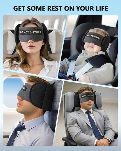 Plane Pillow with Eye Mask for Long Flights Sleeping